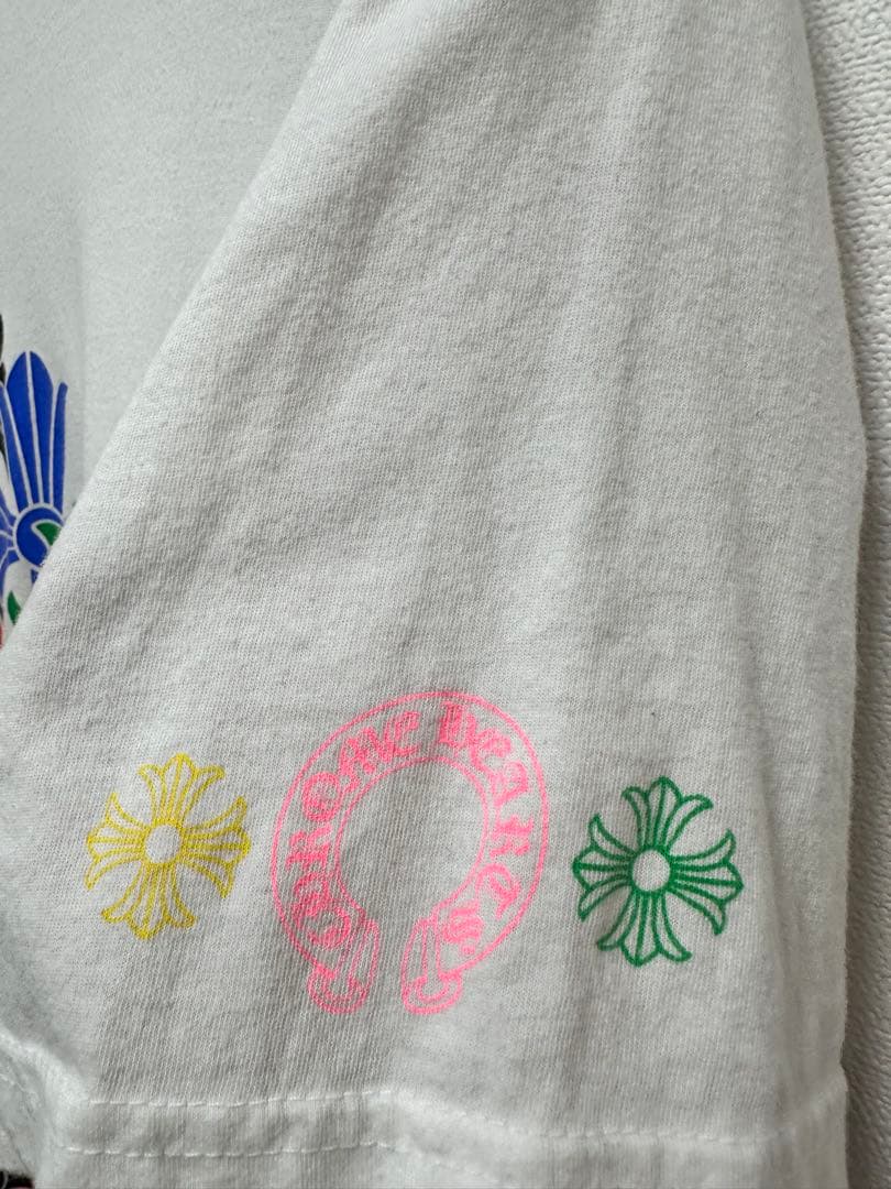 Chrome Hearts クロスパッチ マルチカラー 半袖Tシャツ 白　正規品