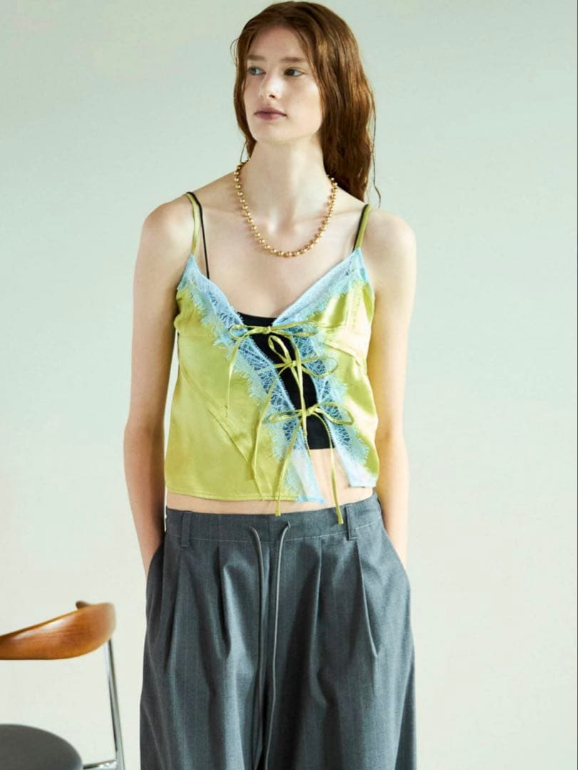 トップス LaceDocking Satin Camisole maisonspecial