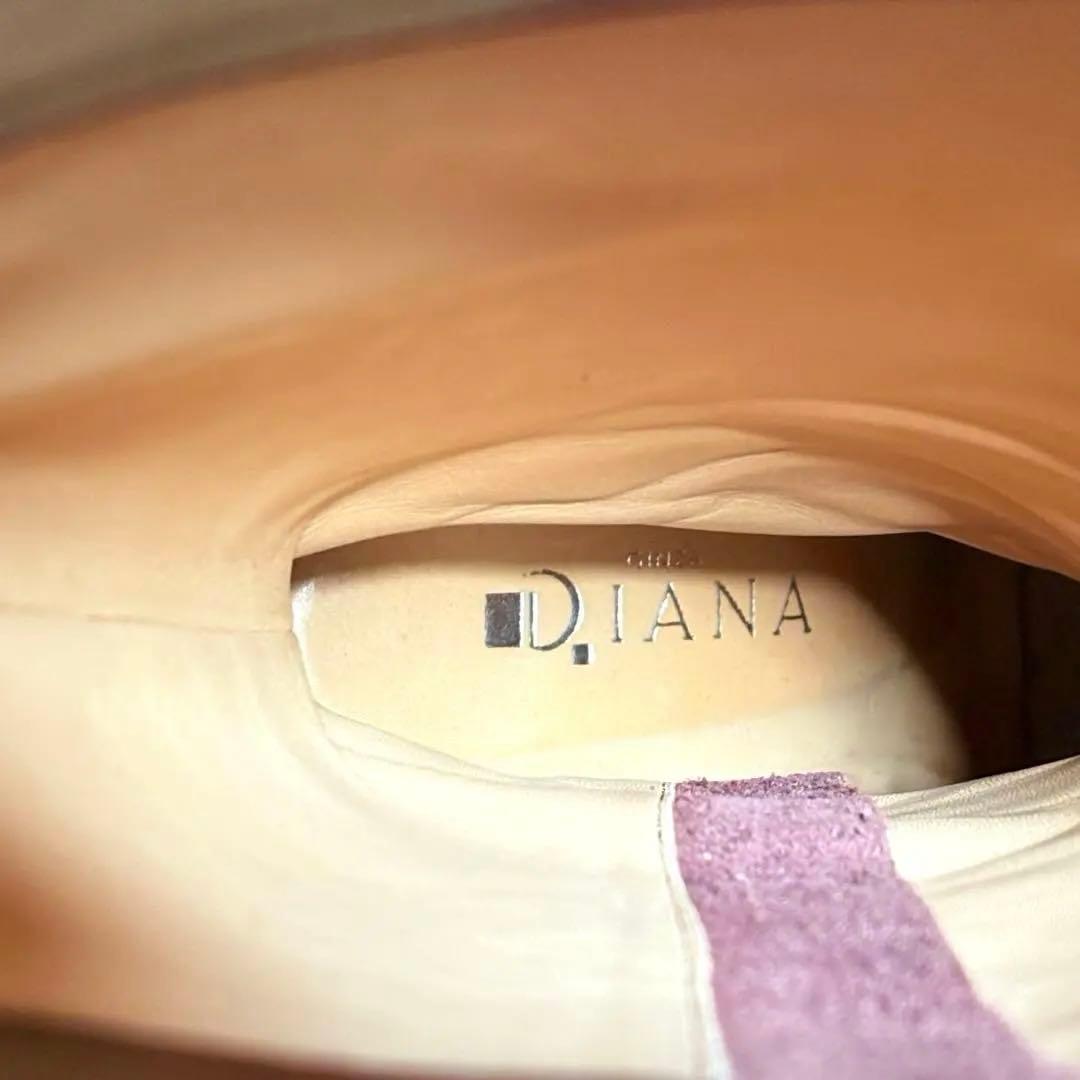 DIANA ダイアナ ロングブーツ ダークブラウン 24cm ポインテッドトゥ