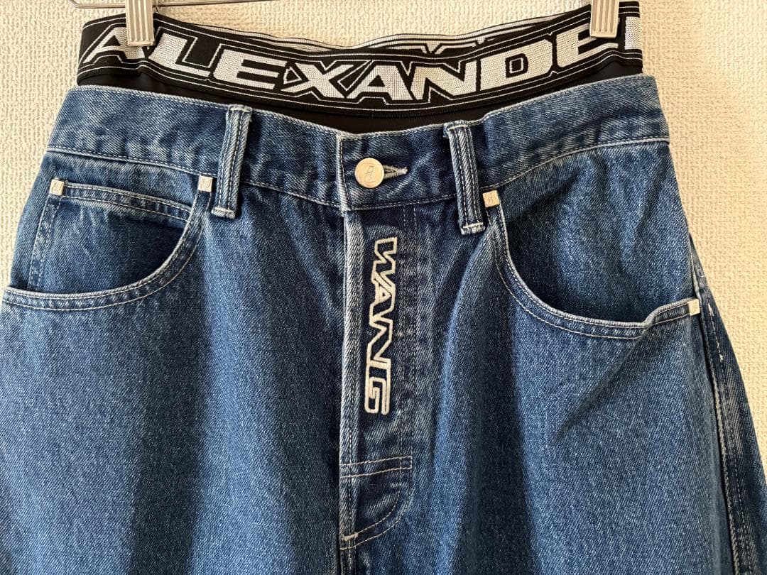 Alexander Wang ウエストバンドロゴ ワイドジーンズ　今週限り