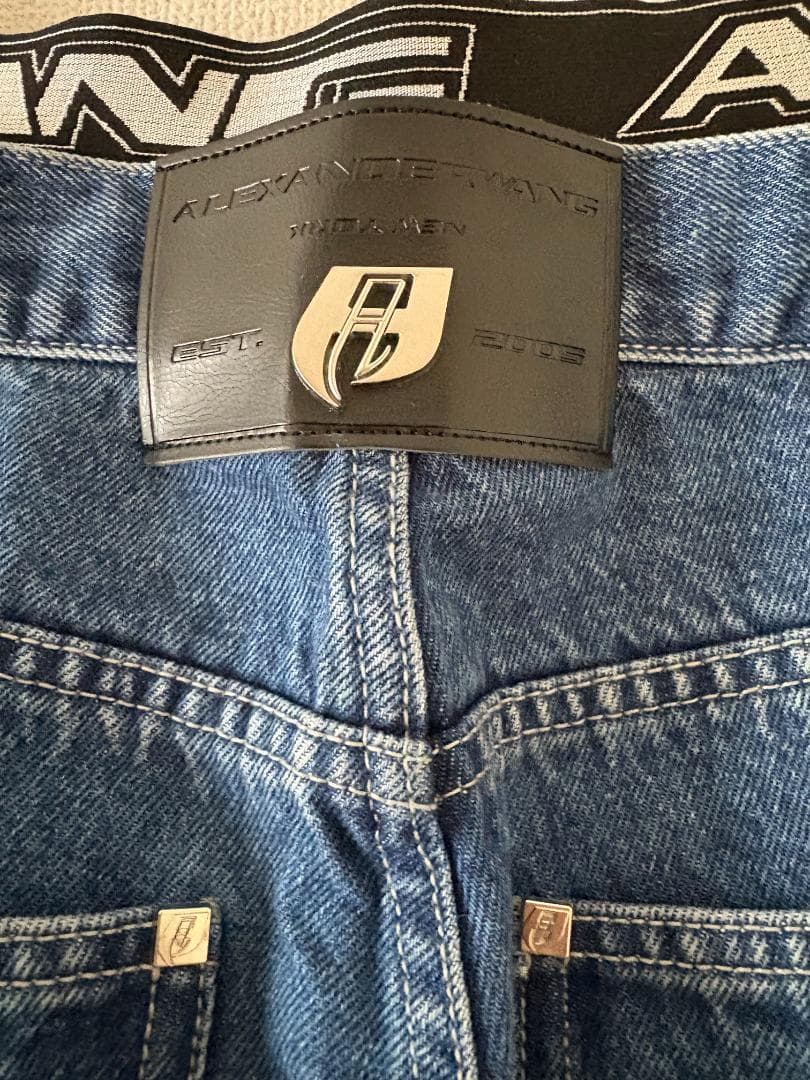 Alexander Wang ウエストバンドロゴ ワイドジーンズ　今週限り
