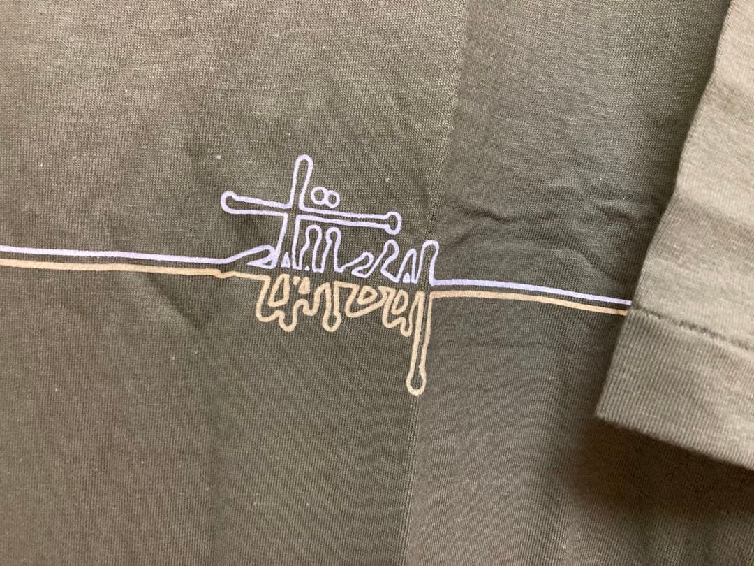 む*ん様 OldStussy 90s dead stock品 オリーブ Tシャツ