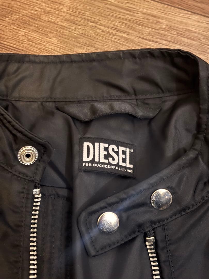 DIESEL 黒 ナイロン シングルライダース
