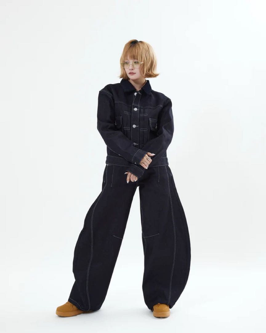 【SALE】リジットバルーンデニム L2156 S (navy) 地底人
