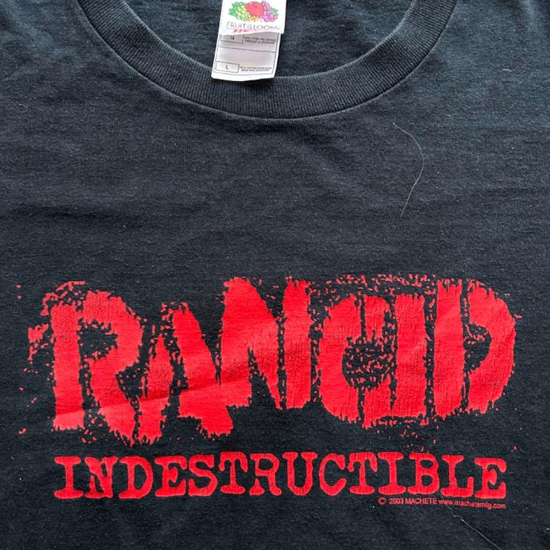 逸品 RANCID ロゴTシャツ ©2003 丈74 グッドフェード