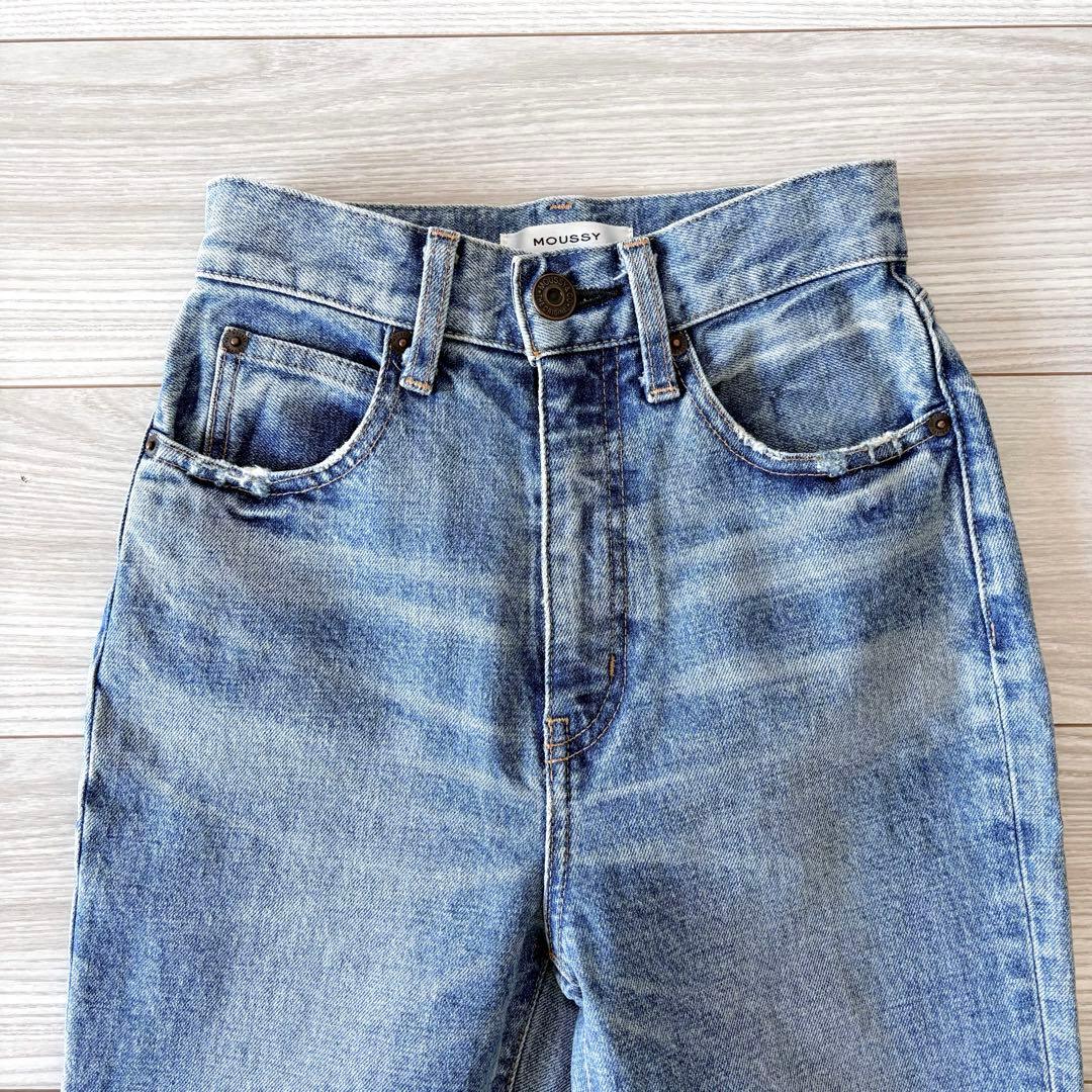 【美品】MOUSSY MVS FLARE フレアデニム 23インチ BLU