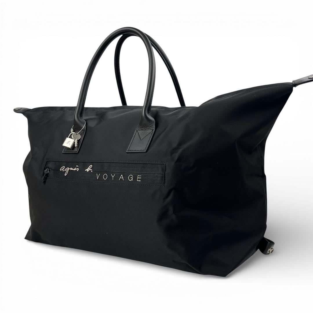 ほぼ未使用✨ agnès b. VOYAGE ボストンバッグ 南京錠 ナイロン