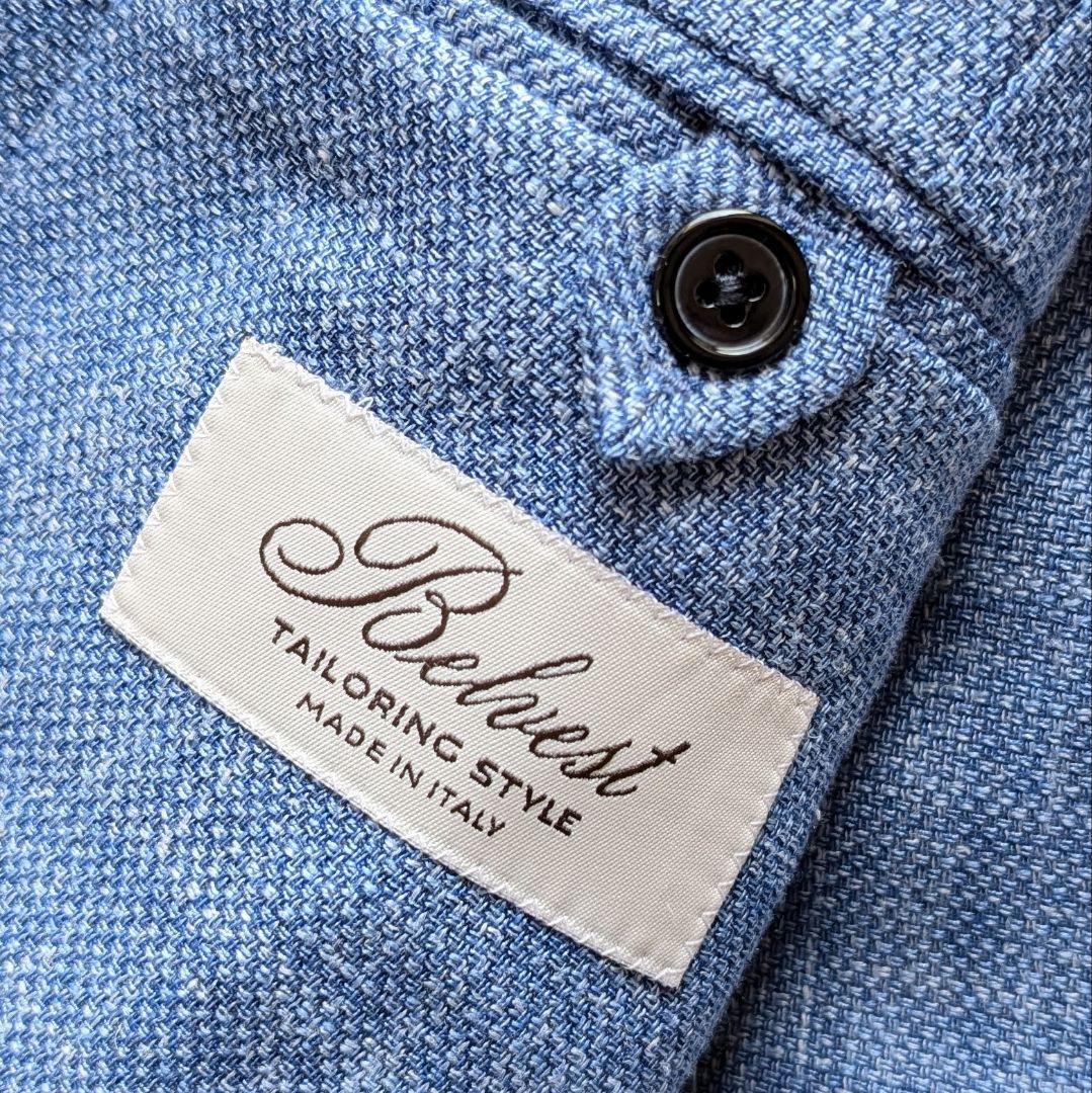 【定価26万】Belvest JACKET IN THE BOX ブルー リネン