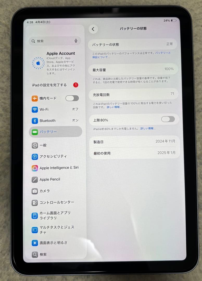 iPad本体 Apple iPad mini 17Pro Wi-Fi 128GB