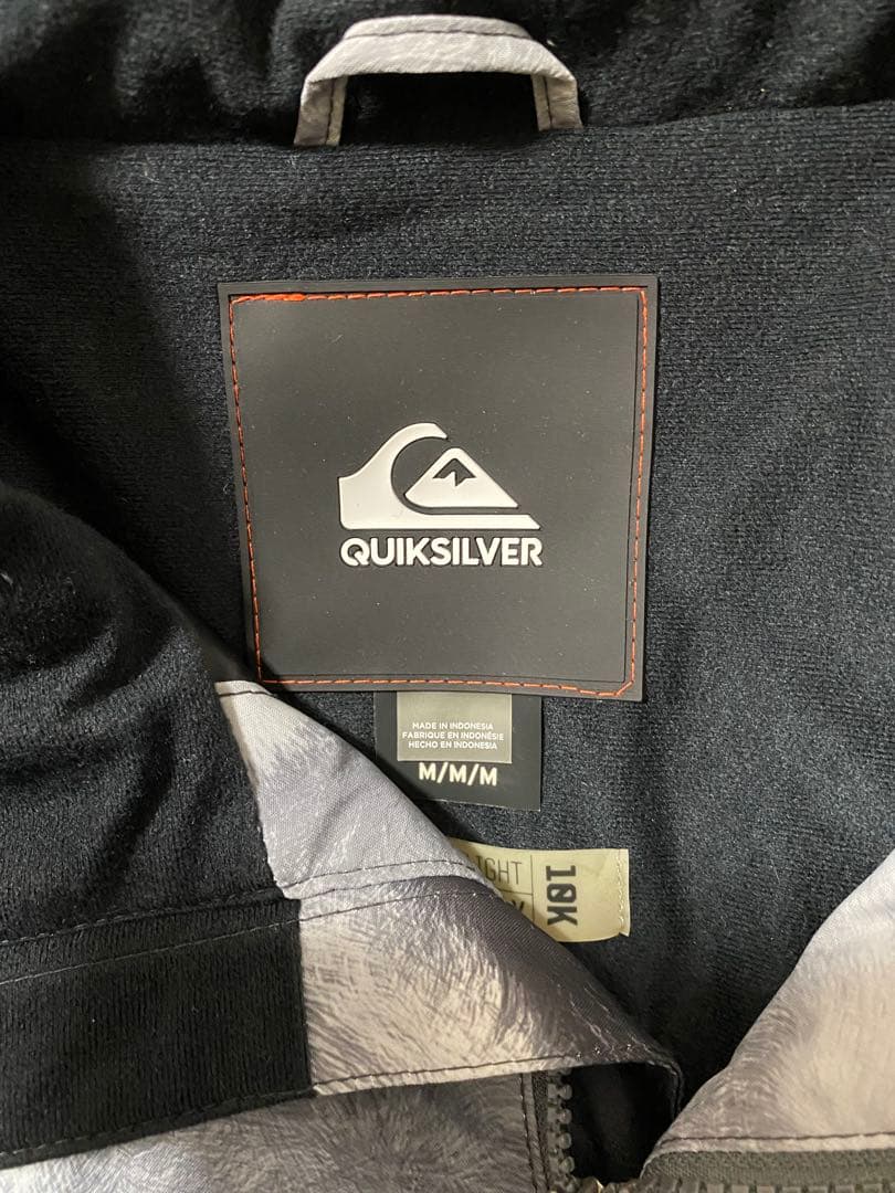 スノーボードウェア QUIKSILVER EQYT グレー クリーニング済み