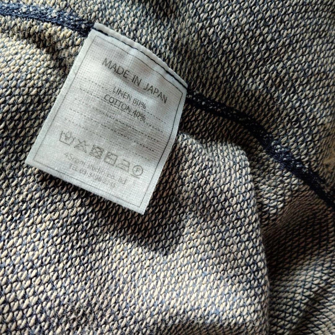 45R コットン.リネン インディゴワンピ―ス