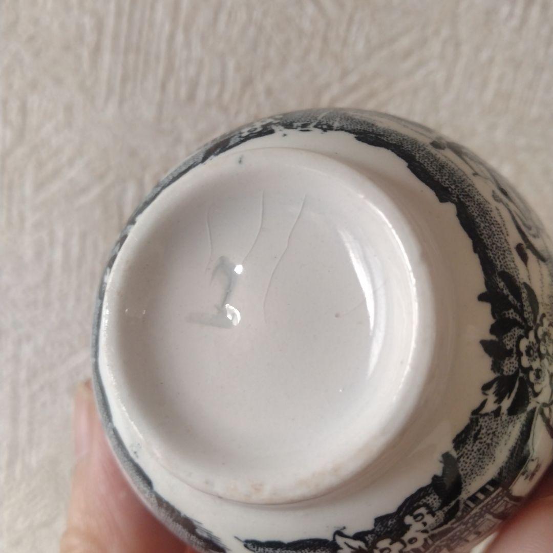 銅板転写カップ中国古玩シノワズリ酒器猪口