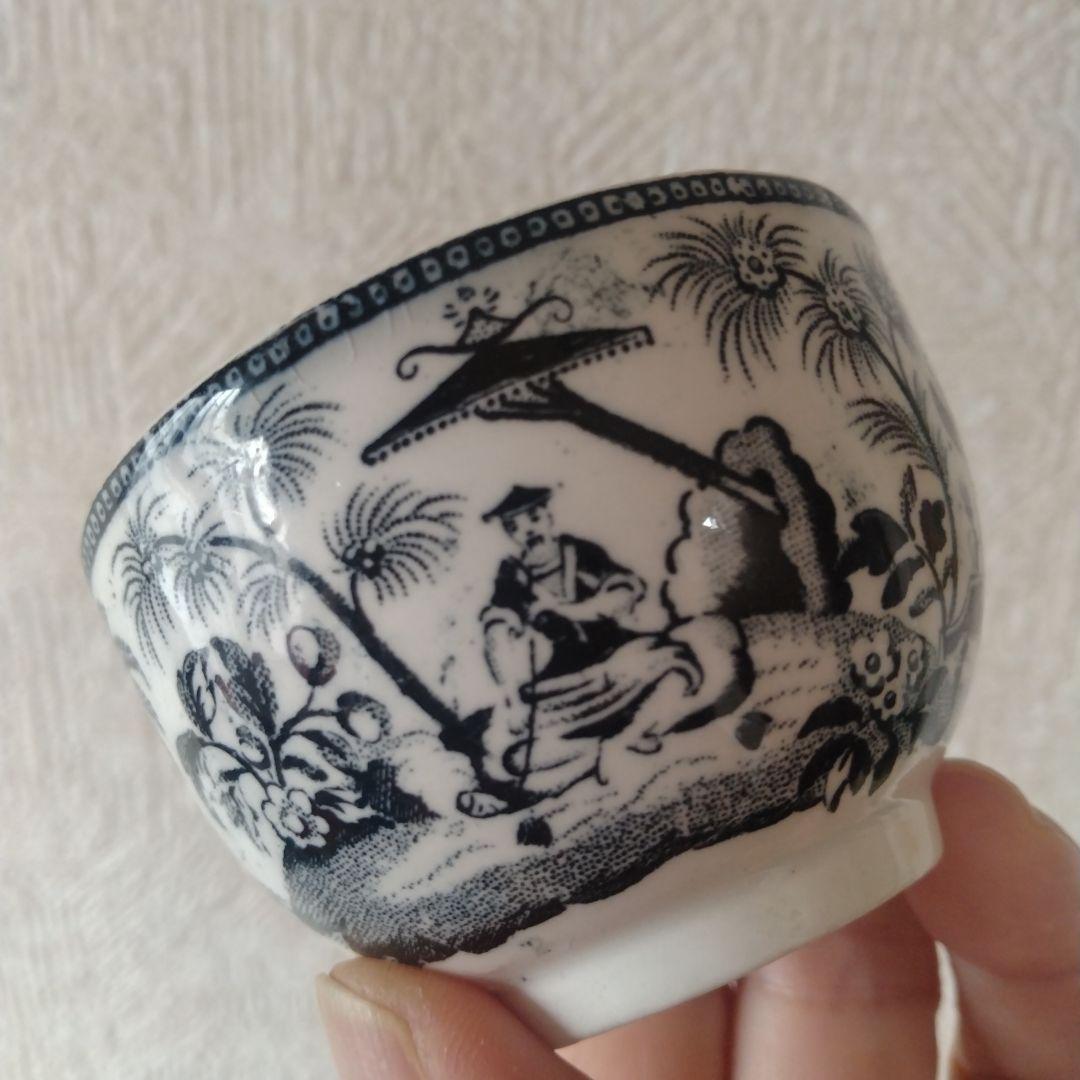 銅板転写カップ中国古玩シノワズリ酒器猪口