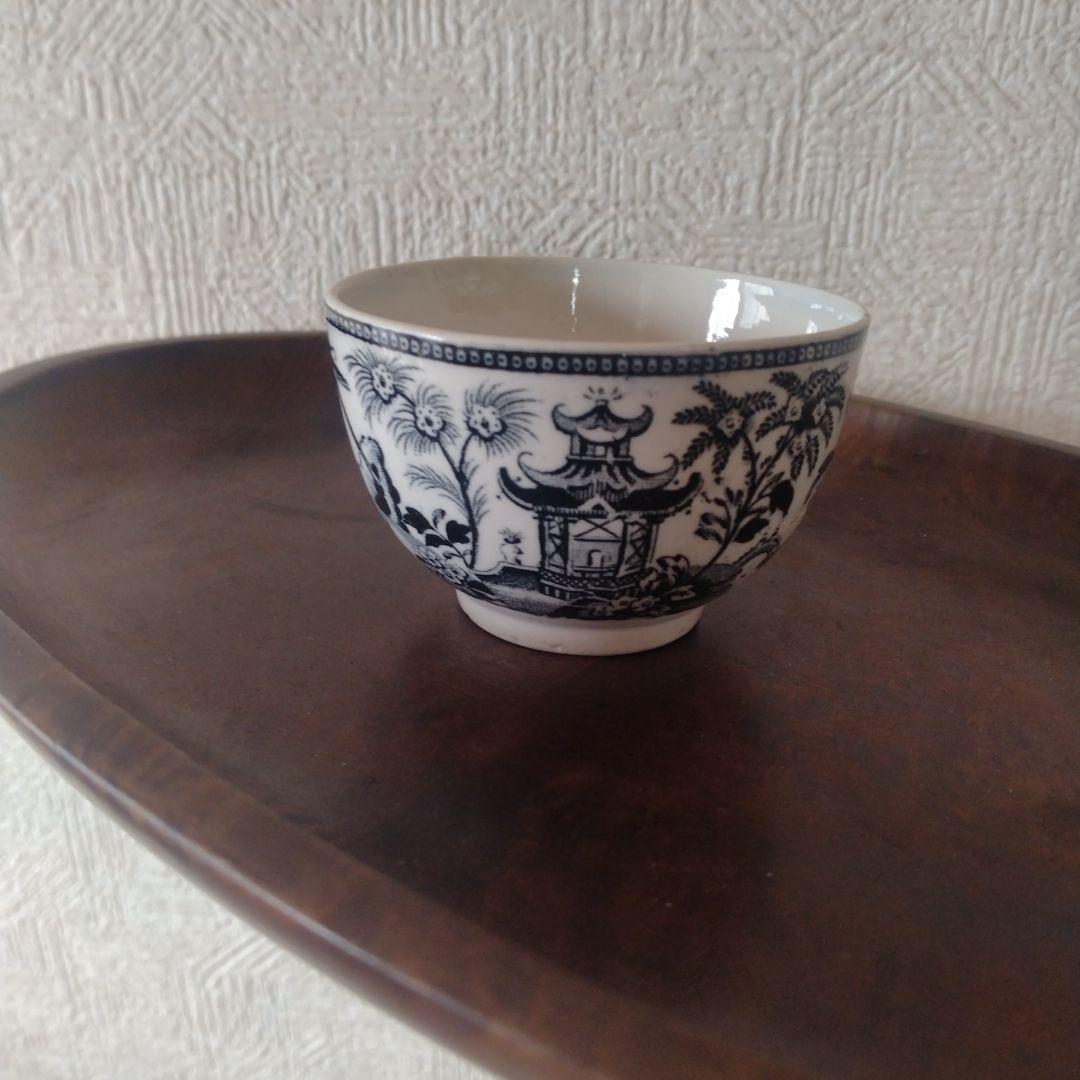 銅板転写カップ中国古玩シノワズリ酒器猪口