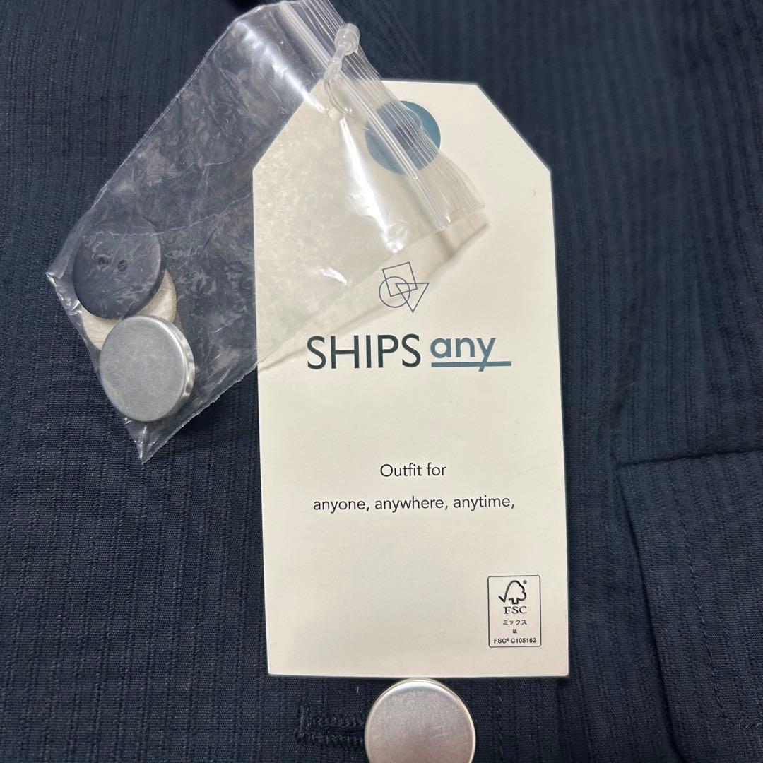 【SHIPS any】コードレーン ストライプ オーバー テーラードジャケット