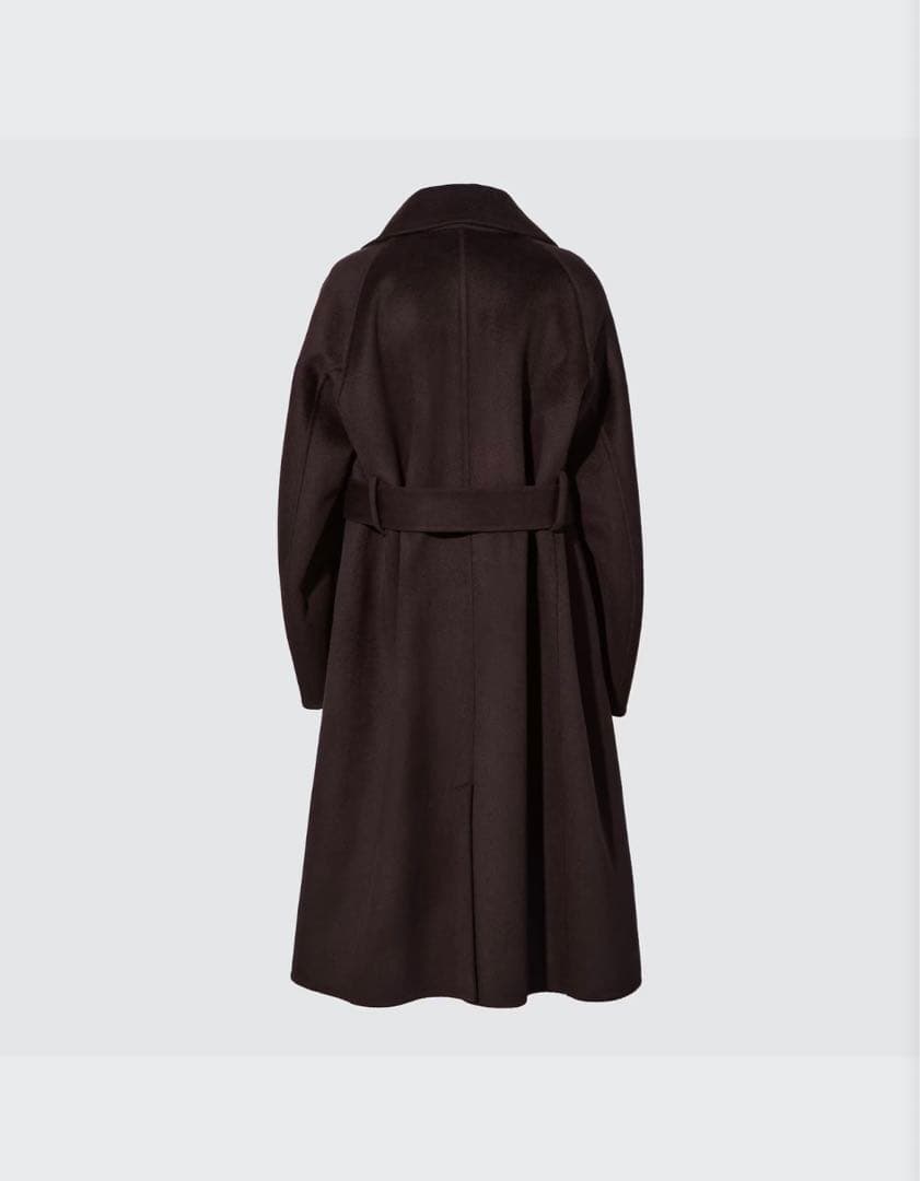 UNIQLO+J 希少完売　ダークブラウン カシミヤブレンドラップロングコート
