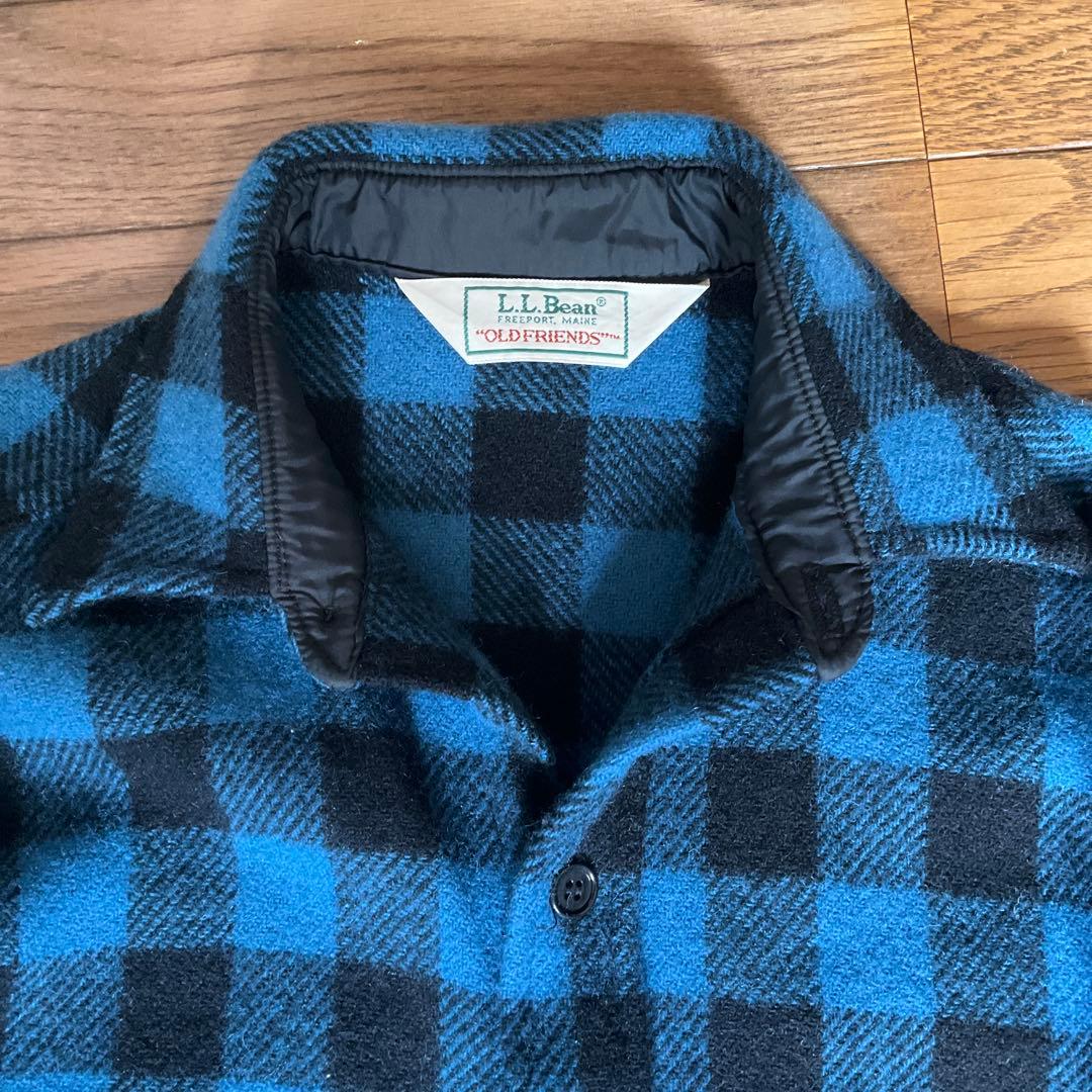 LL bean 70s 80s ブロックチェックウールシャツ　ビンテージ　M