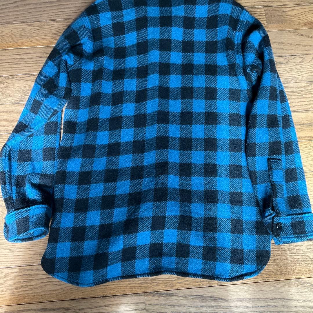 LL bean 70s 80s ブロックチェックウールシャツ　ビンテージ　M