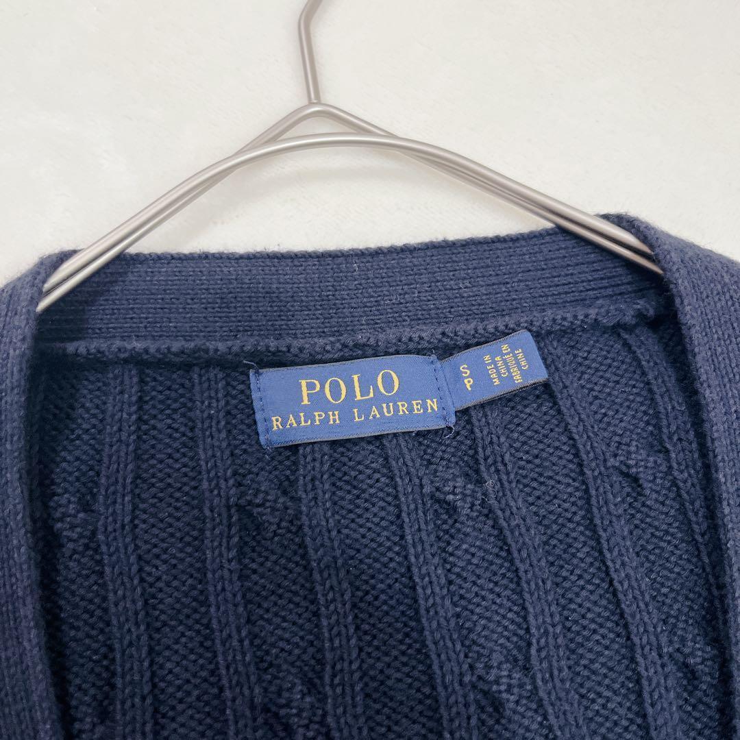 Polo Ralph Lauren ネイビー Vネックカーディガン M