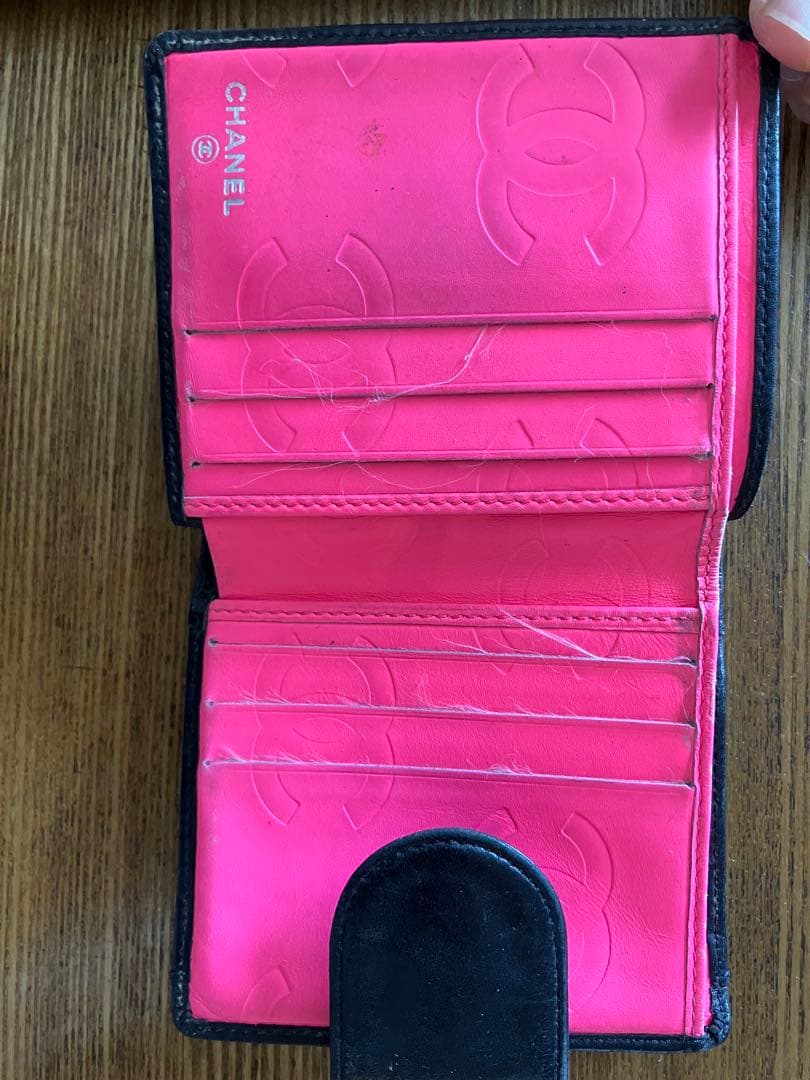 シャネル 財布 カビあり 現状品 ブラック ココマーク