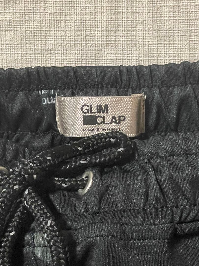 【GLIM CLAP】グリムクラップ 花柄サルエルパンツ ブラック　サイズL