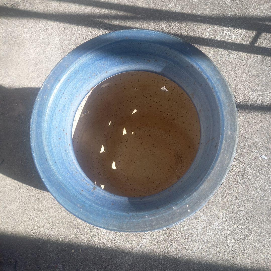 グリーン 陶器製 花模様の傘立て