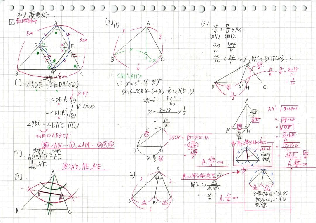塾講師のオリジナル 数学解説 慶應 女子 志木 義塾 早稲田 実業 学院 本庄