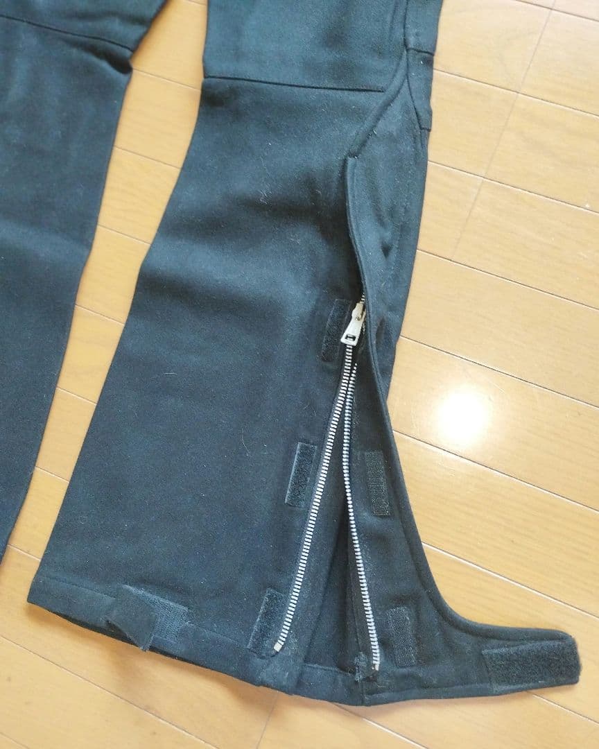 DSQUARED2 ディースクエアード　ブラックバイカーパンツ　カシミアメルトン