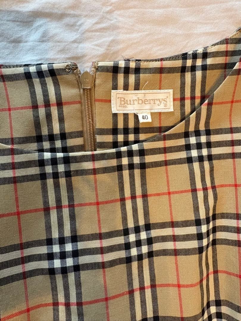 合馬公式様　Burberry's チェック柄 ノースリーブ ワンピース 40