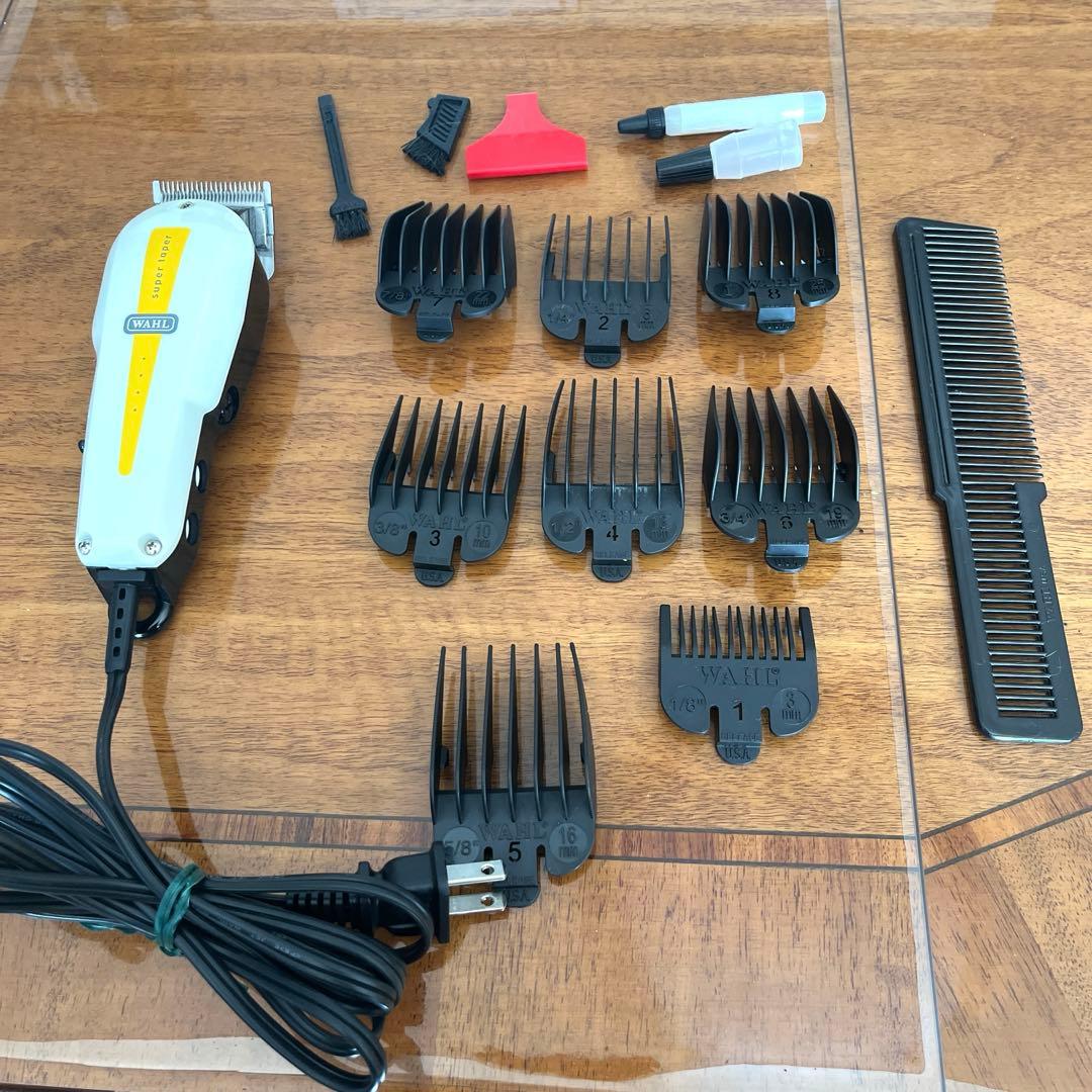 WAHL Super Taperバリカン コード式アタッチメント未使用8点セット