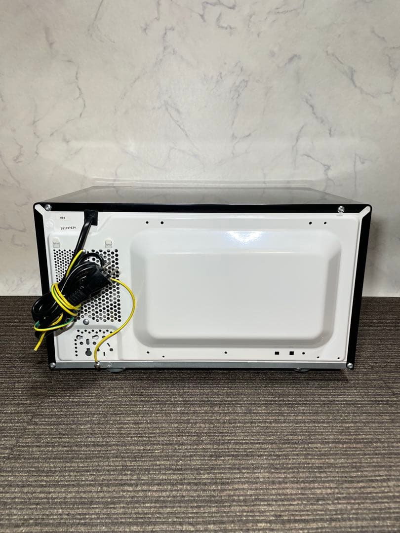 672美品✨ ツインバード おしゃれブラック電子レンジ 庫内フラット 一人暮らし