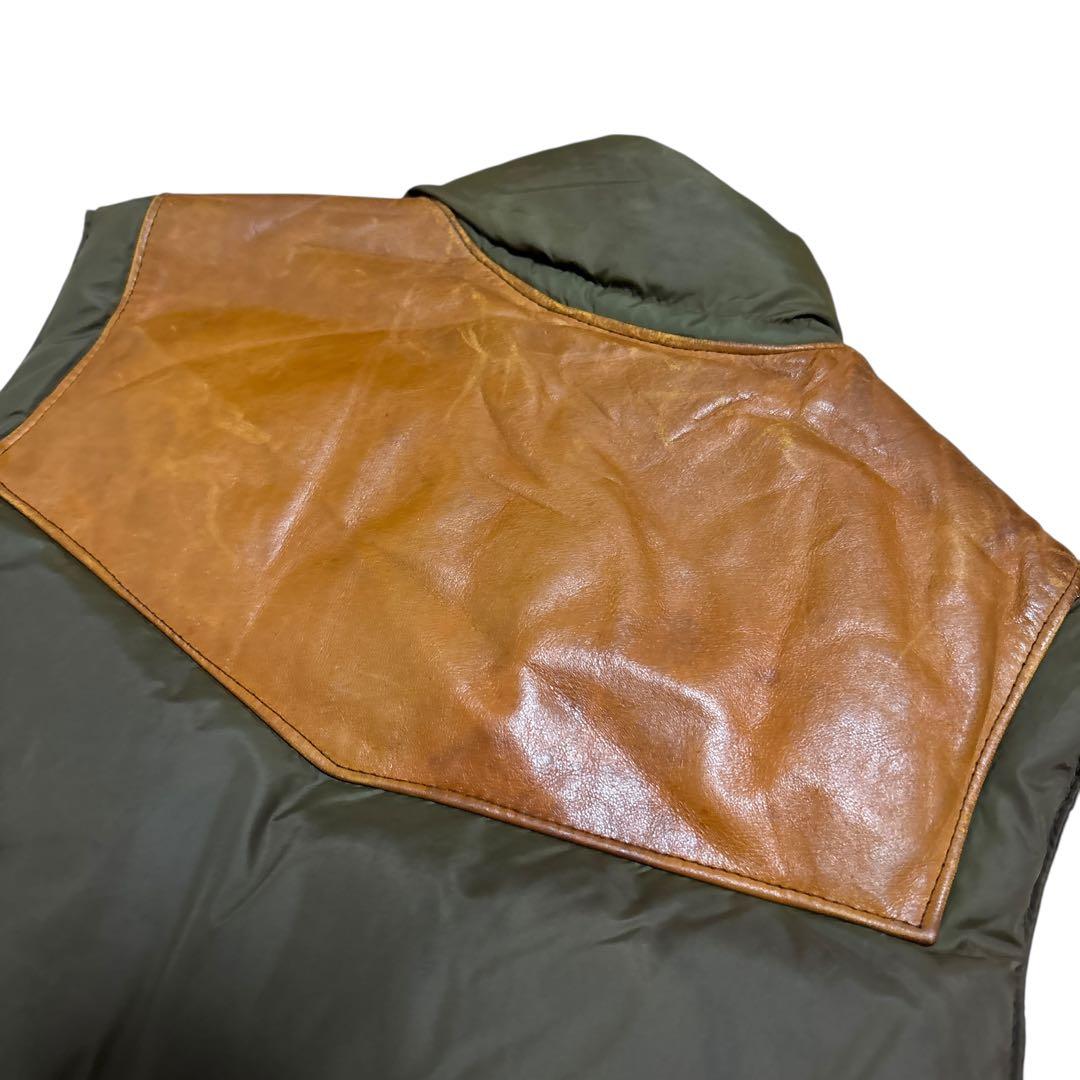 トップス SCHOTT LEATHER DOWN VEST