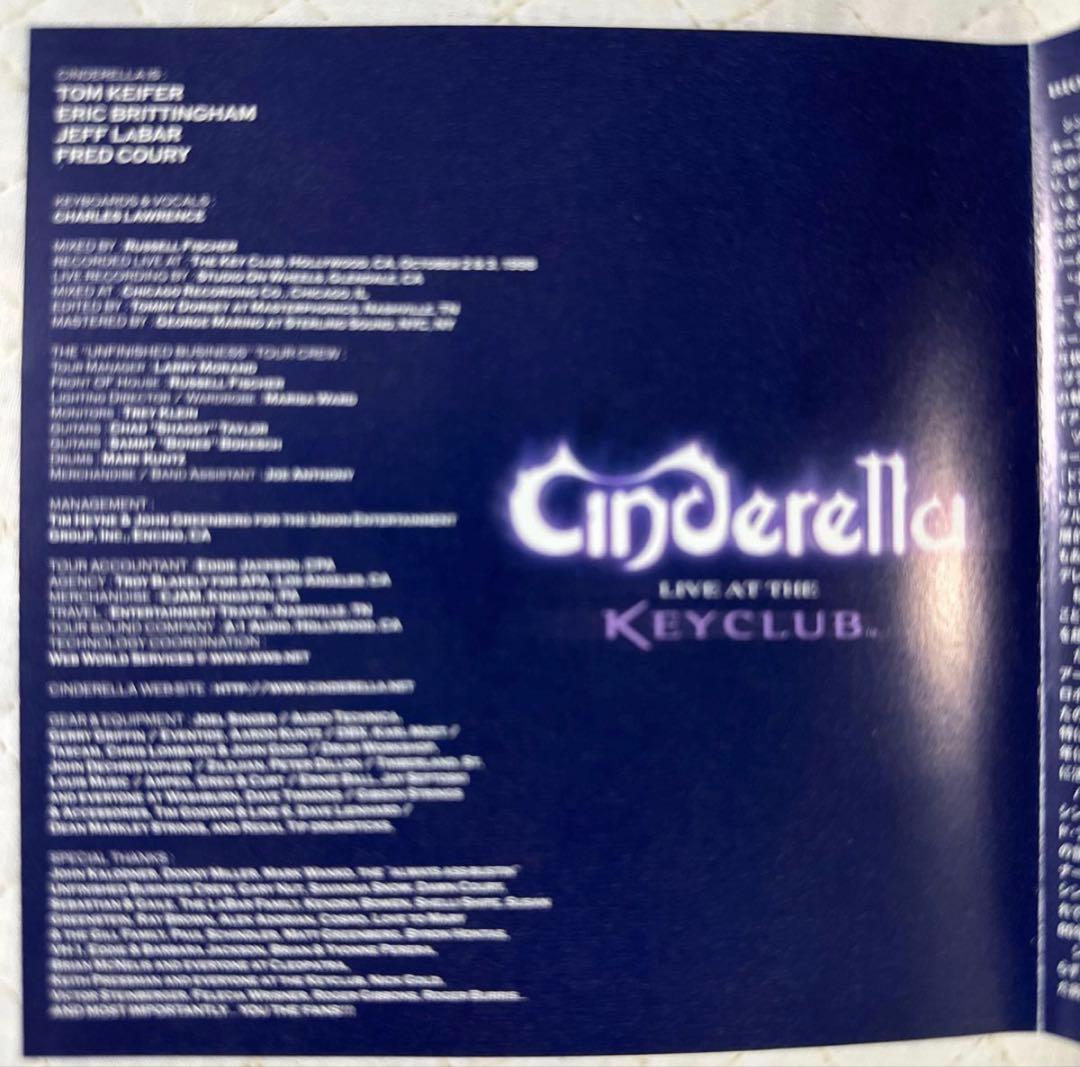 国内盤！Cinderella / シンデレラ / ライヴ・アット・ザ・キークラブ