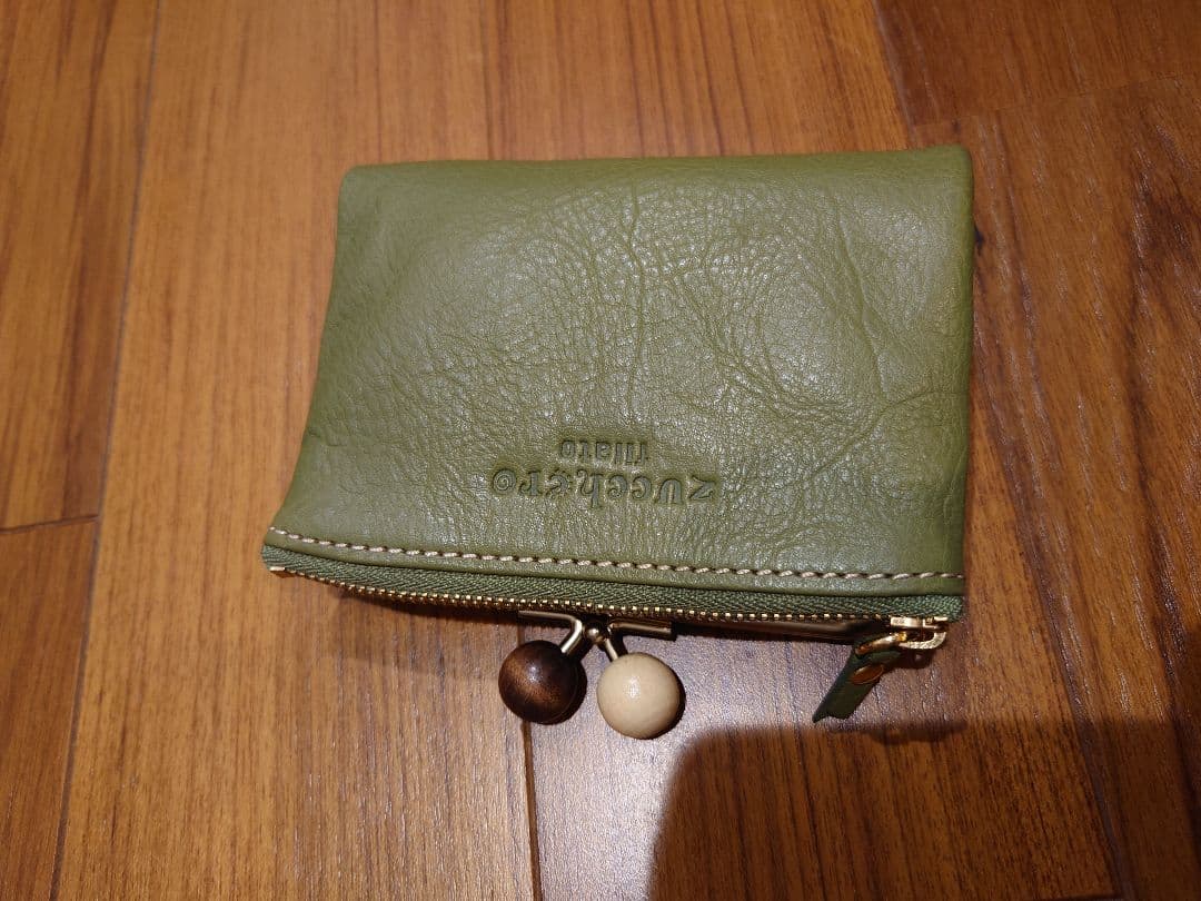 Zucchero オリーブグリーン がま口財布