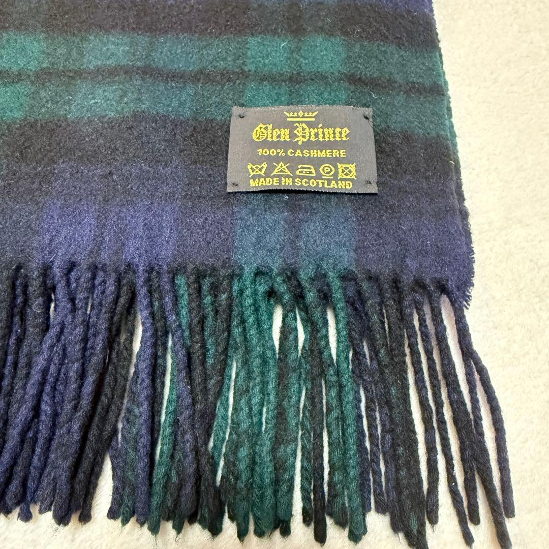 Glen Prince カシミヤ100% ストール ブラックウォッチ マフラー