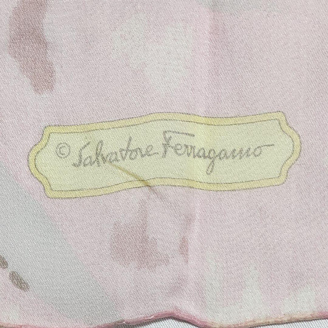 極美品 ★Ferragamo★ ストール シフォン 花柄 チューリップ ピンク