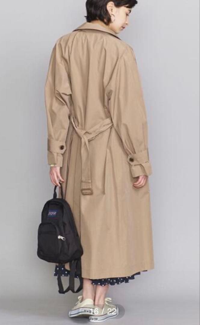 新品⭐︎BY ステンカラーロングコート -撥水加工-定価24,200