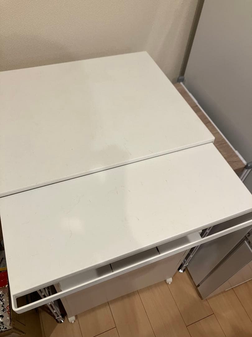 tower ツーウェイ キッチン家電下引き出し＆スライドテーブル　ホワイト