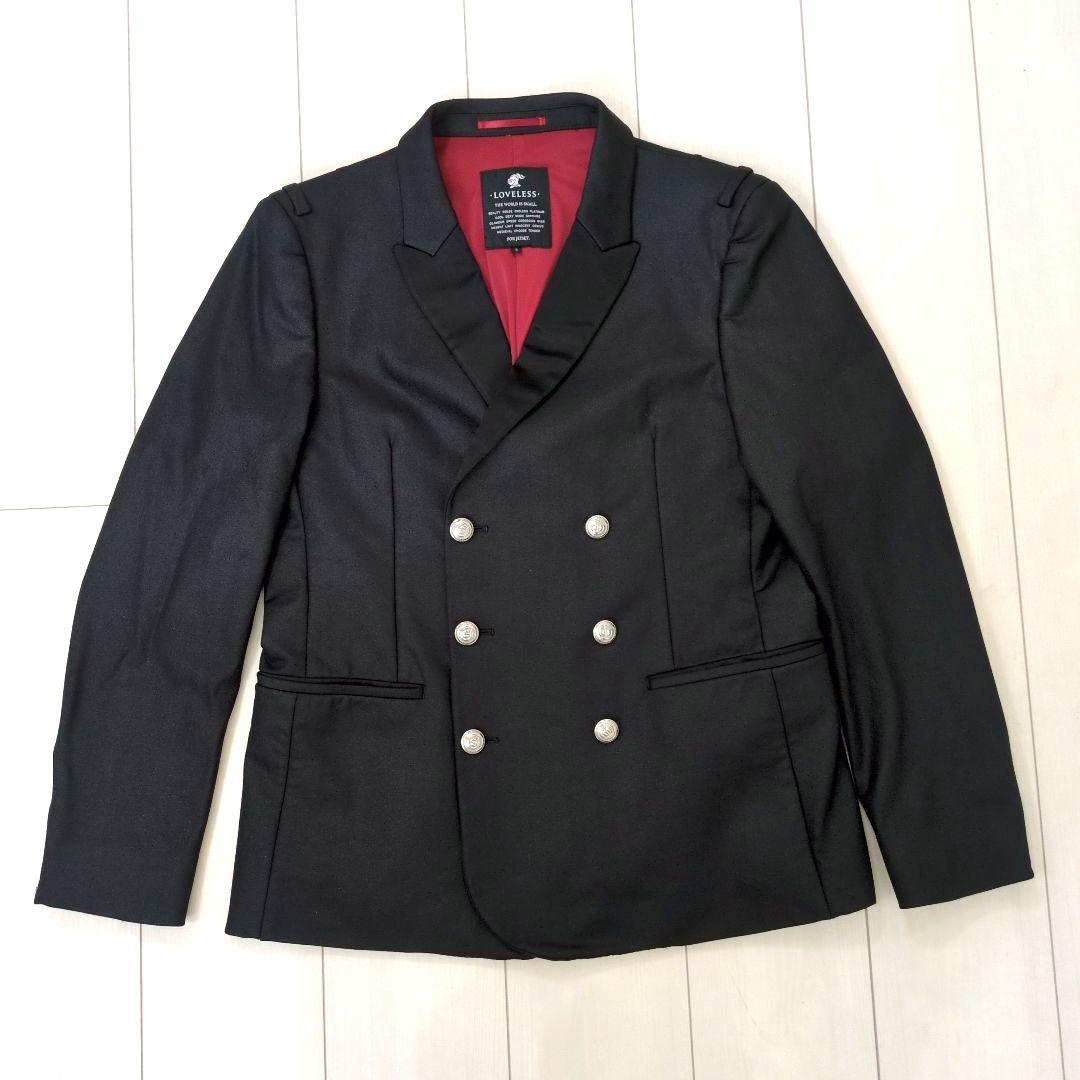 LOVELESS セットアップ　銀ボタン　ダブル　ストレッチ　黒　S　美品