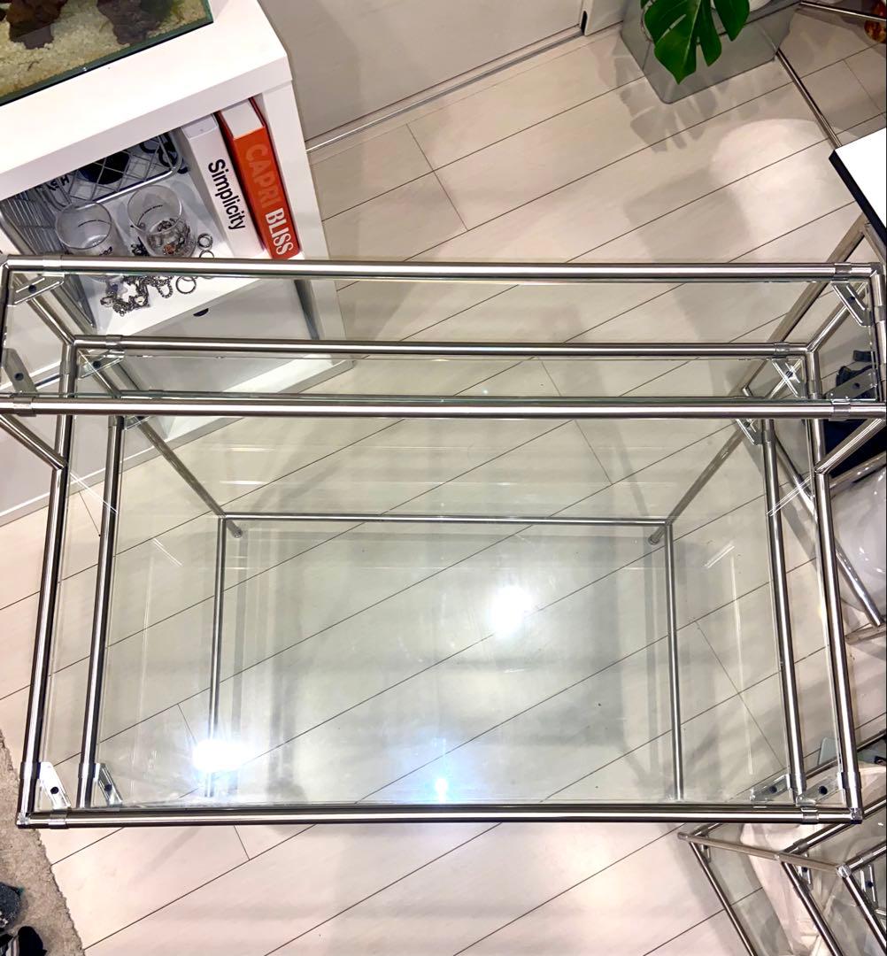 あっぷる　現地受け取り限定　モジュール家具　ガラス　デスク　テーブル