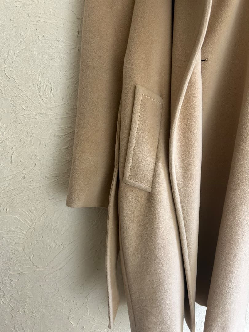 MAX MARA ロングコート アンゴラ ウール 銀タグ 裏地総柄