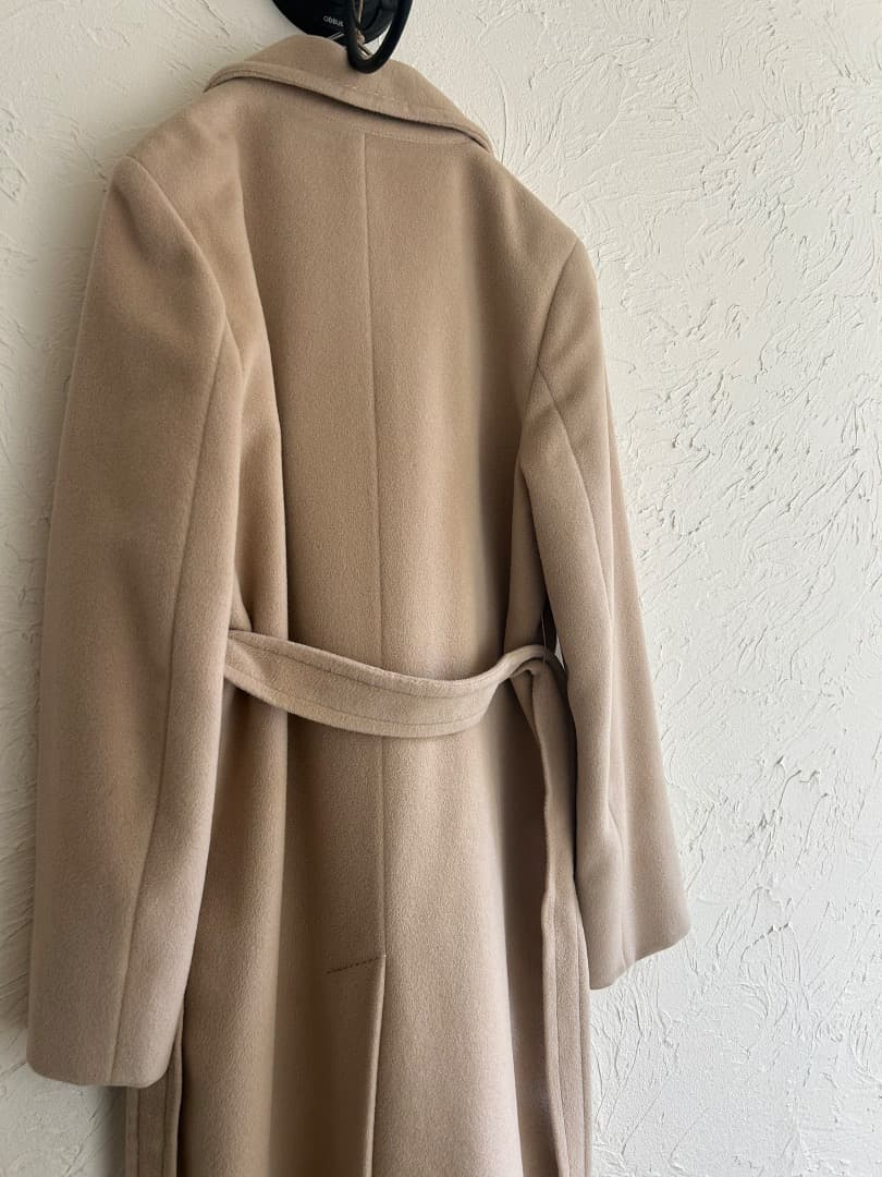 MAX MARA ロングコート アンゴラ ウール 銀タグ 裏地総柄