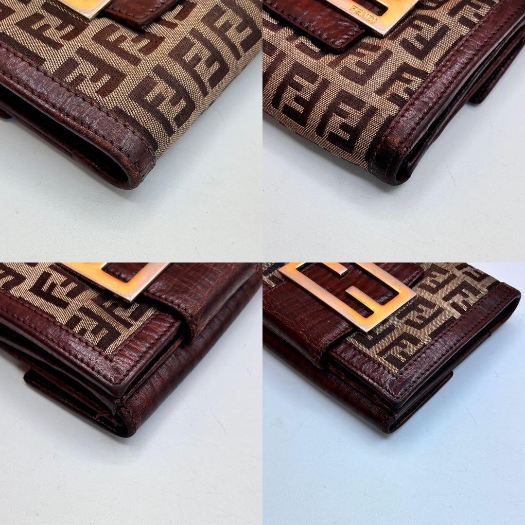 FENDI フェンディ 財布 二つ折り FF柄 ズッカ柄 コンパクトウォレット