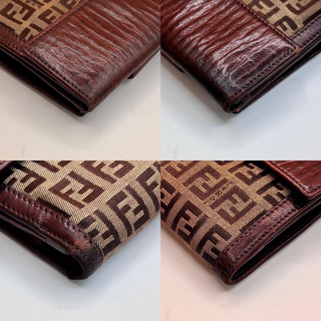 FENDI フェンディ 財布 二つ折り FF柄 ズッカ柄 コンパクトウォレット