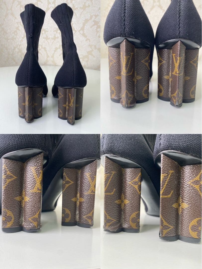 ルイ・ヴィトン シルエット・ライン アンクルブーツ 37 (23.5cm)