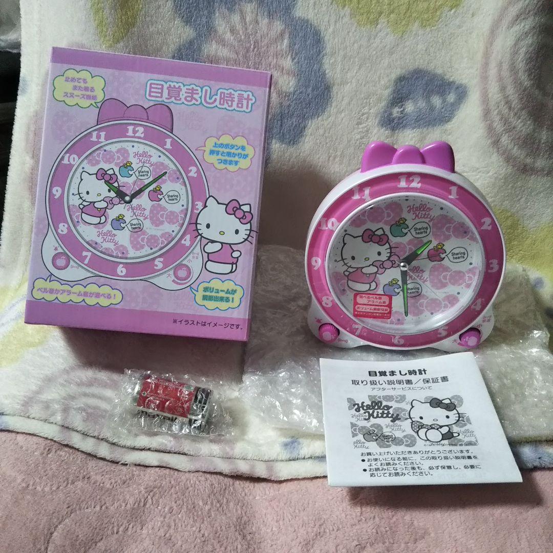 新品未開封★サンリオ ハローキティ★目覚まし時計★乾電池＆取り扱い説明書付き