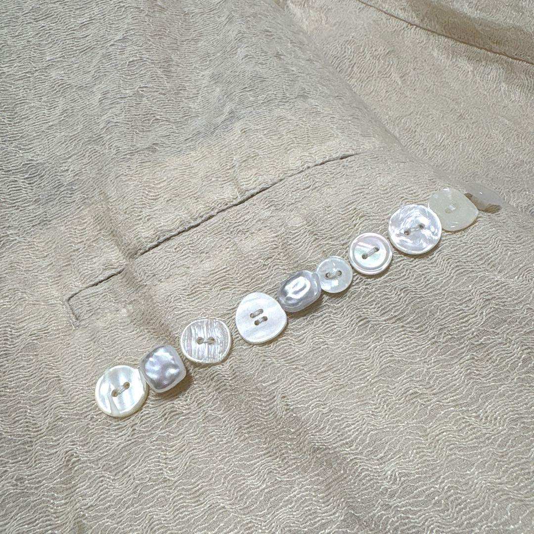ジャケット・アウター Eaphi RANDOM BUTTON SHEER JACKET ivory