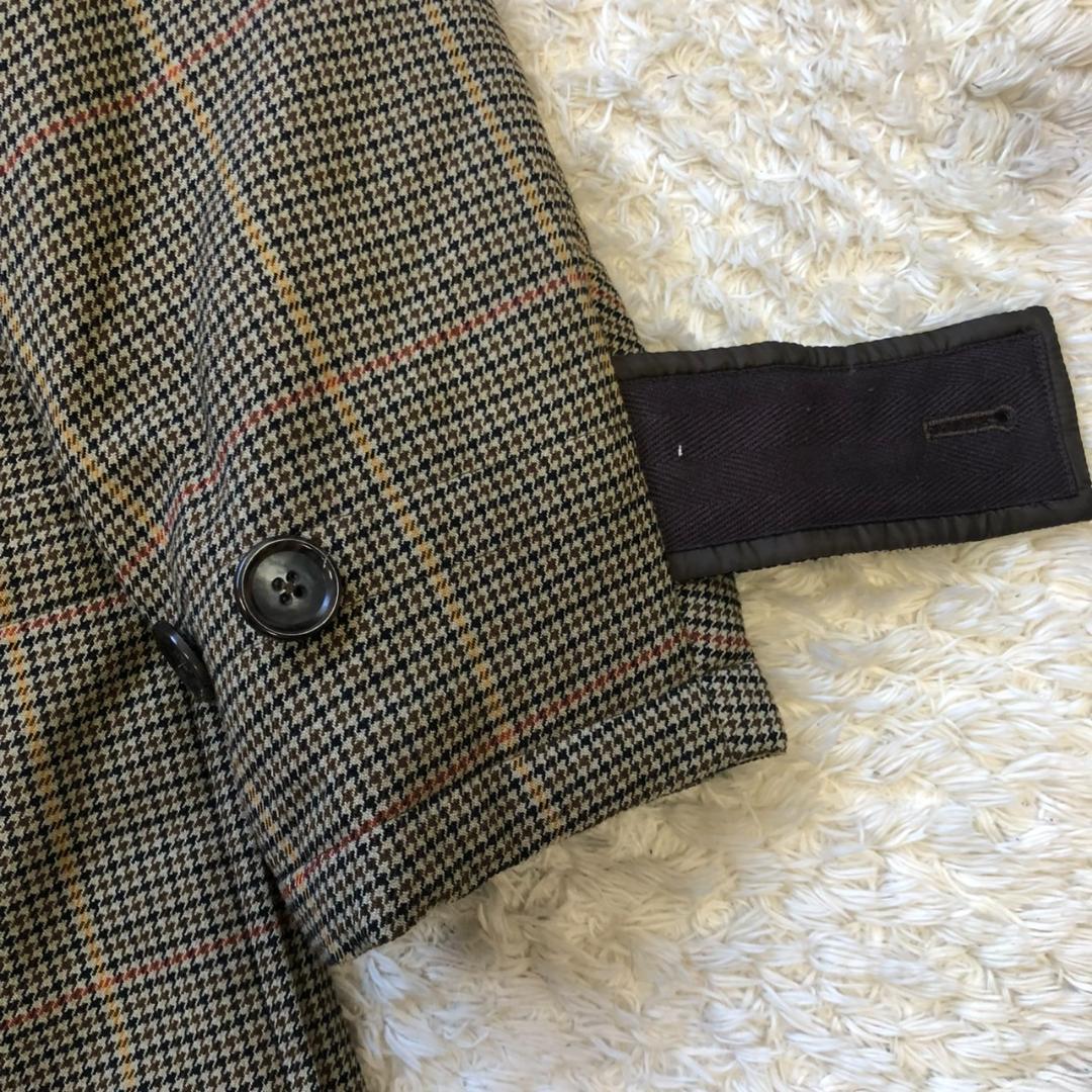 《 BEAMS ビームス 》 メンズ ダッフルコート Ⅼ グレー チェック