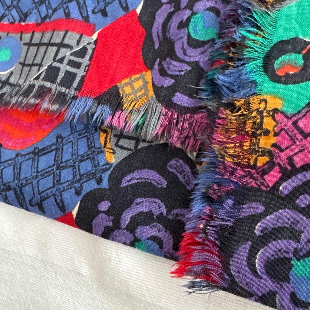 イングランド製　LIBERTY ウール　ショール　リバティ　花柄　英国製