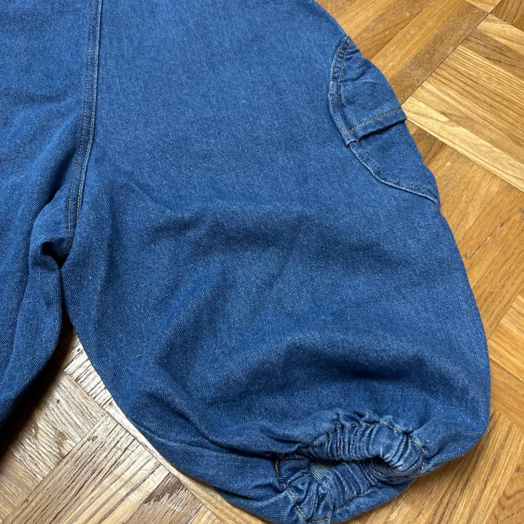 新品 BREEZE ブリーズ パペットスンスン サロペット ブルー90